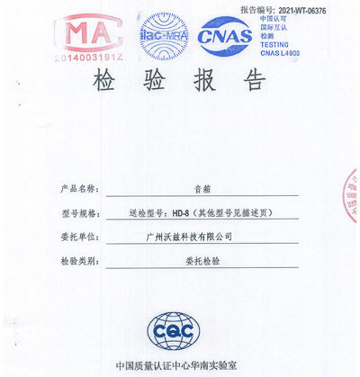 音箱检验报告